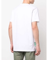 T-shirt à col rond imprimé blanc DSQUARED2