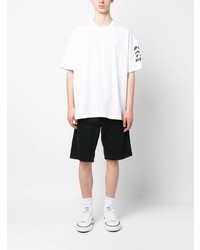 T-shirt à col rond imprimé blanc Black Comme Des Garçons