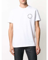 T-shirt à col rond imprimé blanc Diesel