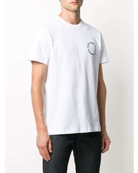 T-shirt à col rond imprimé blanc Diesel