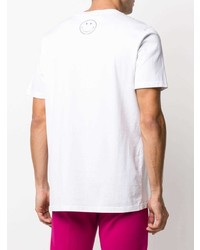 T-shirt à col rond imprimé blanc Marni