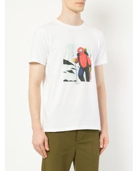 T-shirt à col rond imprimé blanc Norse Projects