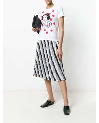 T-shirt à col rond imprimé blanc Comme Des Garçons Girl