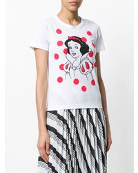 T-shirt à col rond imprimé blanc Comme Des Garçons Girl