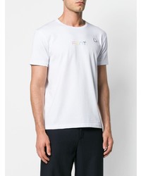 T-shirt à col rond imprimé blanc Societe Anonyme