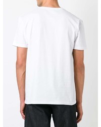 T-shirt à col rond imprimé blanc Societe Anonyme