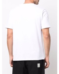 T-shirt à col rond imprimé blanc Societe Anonyme