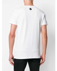 T-shirt à col rond imprimé blanc Philipp Plein