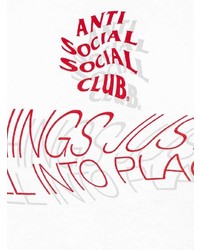 T-shirt à col rond imprimé blanc Anti Social Social Club