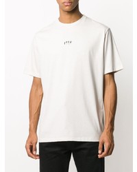 T-shirt à col rond imprimé blanc Paul Smith