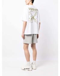 T-shirt à col rond imprimé blanc Off-White