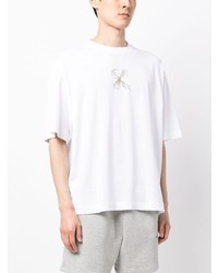 T-shirt à col rond imprimé blanc Off-White