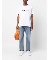 T-shirt à col rond imprimé blanc PS Paul Smith