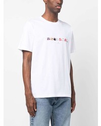 T-shirt à col rond imprimé blanc PS Paul Smith