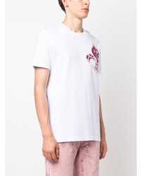 T-shirt à col rond imprimé blanc Philipp Plein