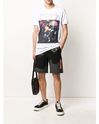 T-shirt à col rond imprimé blanc Philipp Plein