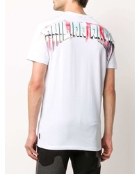 T-shirt à col rond imprimé blanc Philipp Plein