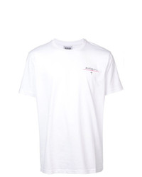T-shirt à col rond imprimé blanc Sss World Corp