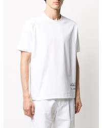 T-shirt à col rond imprimé blanc Junya Watanabe MAN