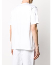 T-shirt à col rond imprimé blanc Junya Watanabe MAN