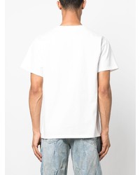 T-shirt à col rond imprimé blanc Who Decides War