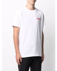 T-shirt à col rond imprimé blanc Maharishi