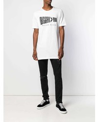 T-shirt à col rond imprimé blanc Philipp Plein