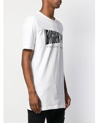 T-shirt à col rond imprimé blanc Philipp Plein