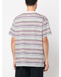 T-shirt à col rond imprimé blanc Missoni