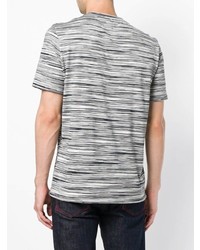 T-shirt à col rond imprimé blanc Missoni