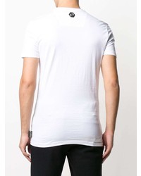 T-shirt à col rond imprimé blanc Philipp Plein