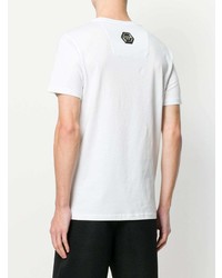 T-shirt à col rond imprimé blanc Philipp Plein