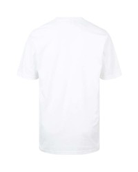 T-shirt à col rond imprimé blanc Supreme