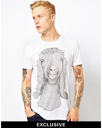 T-shirt à col rond imprimé blanc Supreme Being