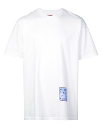 T-shirt à col rond imprimé blanc Supreme