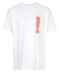 T-shirt à col rond imprimé blanc Supreme