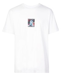 T-shirt à col rond imprimé blanc Supreme