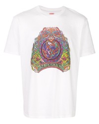 T-shirt à col rond imprimé blanc Supreme