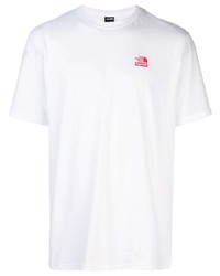 T-shirt à col rond imprimé blanc Supreme