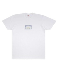 T-shirt à col rond imprimé blanc Supreme