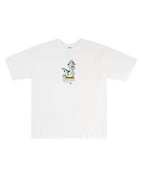 T-shirt à col rond imprimé blanc Supreme