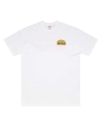 T-shirt à col rond imprimé blanc Supreme