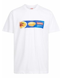 T-shirt à col rond imprimé blanc Supreme