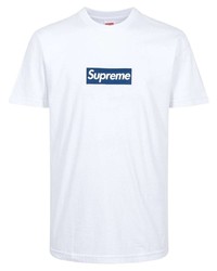 T-shirt à col rond imprimé blanc Supreme