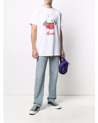 T-shirt à col rond imprimé blanc RIPNDIP