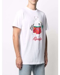 T-shirt à col rond imprimé blanc RIPNDIP