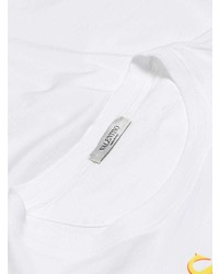 T-shirt à col rond imprimé blanc Valentino