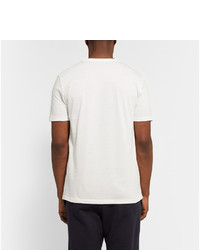 T-shirt à col rond imprimé blanc Beams