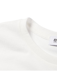 T-shirt à col rond imprimé blanc Beams