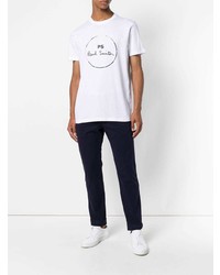 T-shirt à col rond imprimé blanc Ps By Paul Smith